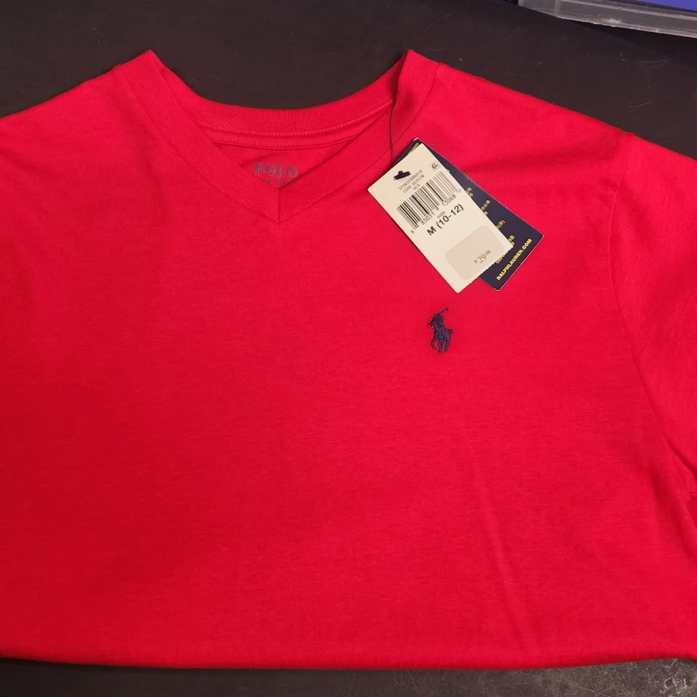 Polo by Ralph Lauren Red Short Sleeve Tee Med New